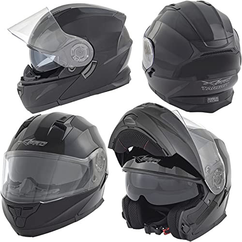 Klapphelm Helm Motorradhelm Innensonnenblende Modular Schwarz XXL