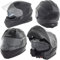 Klapphelm Helm Motorradhelm Innensonnenblende Modular Schwarz XXL