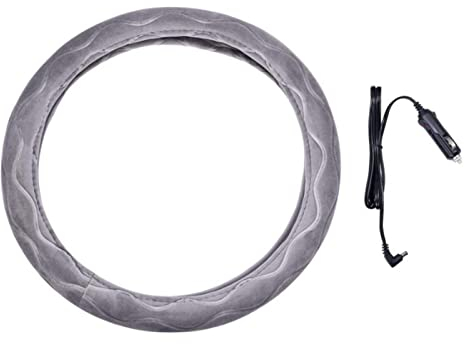 Radschutzhüllen, Anti-Rutsch-Lenkradhülle, Heizgriff, weich und atmungsaktiv, elektrische Heizung, 12 V, schnelle Erwärmung, Lenkradbezug, 100–120 °F (zufälliges uster)