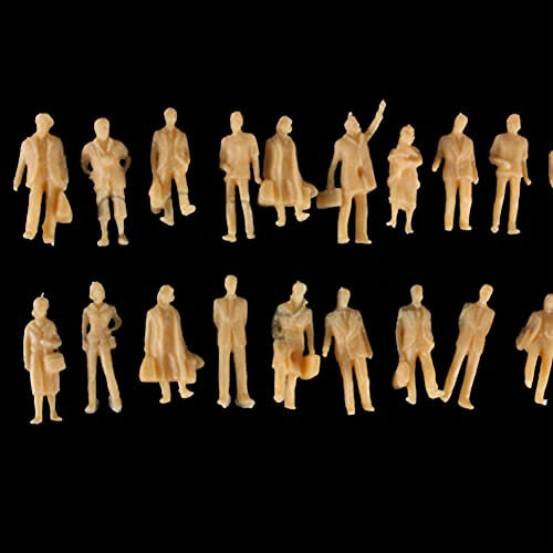 SPORTARC 60 Stück Modellfiguren 1:87 unlackiert H0 Figuren stehend H0 Zubehör Kunststoff für Miniaturszenen