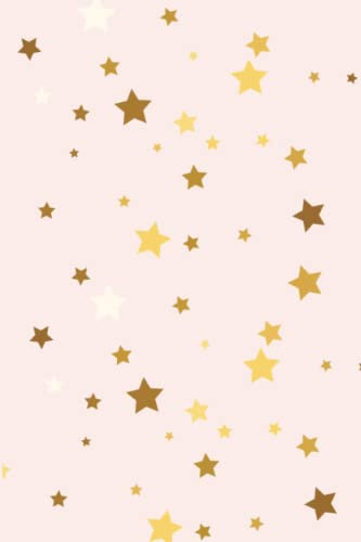 Blush Pink and Gold Star Planner, 6x9 147 Pages, UNDATED (Start Anytime) Monthly and Weekly Planner