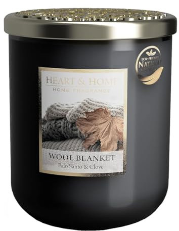 Duftkerze, Kerzen, großes Glas, 320 g - 75 h, Modell Cocooning Heart & Home