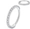 Artskin G23 Titan 0.8 10mm Silber Nasenring Hoop hypoallergen nickelfrei Knorpelohrring Septum Clicker Ring Klappbarer Segmentring Lippenring Helix Body Piercing Schmuck