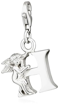 NKlaus Charm Anhänger Buchstabe Alphabet für Armband 925 Silber antik versilbert Alphabet-Anhänger für Armbänder oder Halsketten