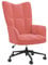 vidaXL Relaxsessel mit Rollen Höhenverstellbar Drehbar Fernsehsessel Polstersessel Polsterstuhl Relaxstuhl Sessel Ohrensessel Wohnzimmer Rosa Samt