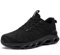 LARNMERN Zapatos de Seguridad para Hombre Zapatillas de Seguridad Cómodo Calzado de Seguridad Ligeras Punta de Acero Amortiguación Moda Respirable(Negro Ancha,41.5 EU)