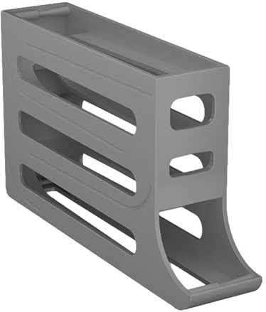 Birtern Contenedor de Huevos para refrigerador,Organizador de Huevos para refrigerador - Dispensador de Huevos Enrollable de 4 Niveles Que Ahorra Espacio - Contenedor de Almacenamiento de Alimentos