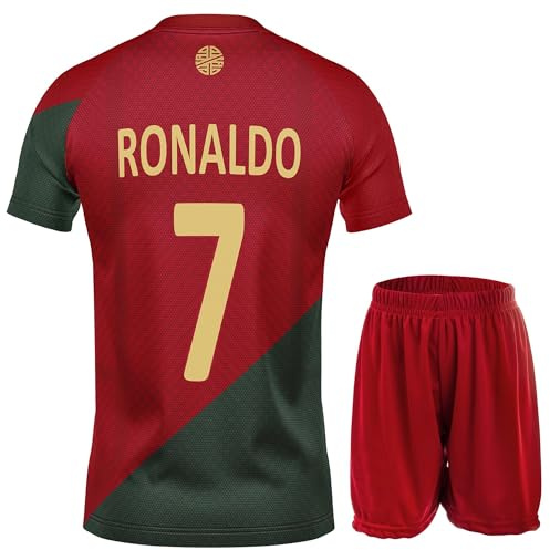 NIHMEX Red Rot #7 Kinder Trikot Fußball Neu Saison, Shorts Geschenk Set Jugendgrößen