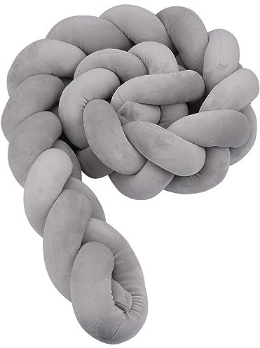Geflochten Knotenkissen Keil- & Stützkissen (Grau 93,300cm)