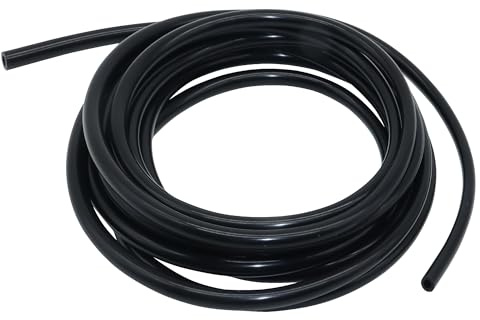 LAVMHAB Silikonschlauch 3mm ID x 6mm OD 3 Meter Länge, Flexibler Silikongummi Luftschlauch Wasserschlauch für Pumpenübertragung (Schwarz)