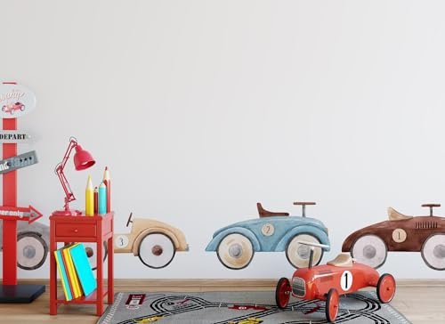 Osomhome - Wandtattoo Kinderzimmer Junge - Wandtattoo Auto [Größe M] | Wandsticker Kinderzimmer Jungen & Mädchen, Wandaufkleber Kinderzimmer & Babyzimmer, Kinder Wandtattoo | os7600