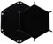 Würfelteller, Würfeltablett Klappbar Hexagon PU Leder Samt Halter für Dungeons and Dragons RPG Spiele - Faltbares Sechseck-Würfelspiel-Tablett mit Aufbewahrungsbox (Schwarz)