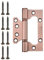 sourcing map 12Pcs 4x3 Inch Door Hinges Non-Mortise No Noise Stainless Steel Bifold Door Hinges with Mounting Screws Brushed Surface for Furniture Window, Red Bronze