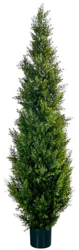 Leflos Künstlicher Zeder Topiary Baum, 150cm Faux Zypresse Baum, Artificial Cypress Tree deko für Wohnzimmer, Büro, Fest & Party