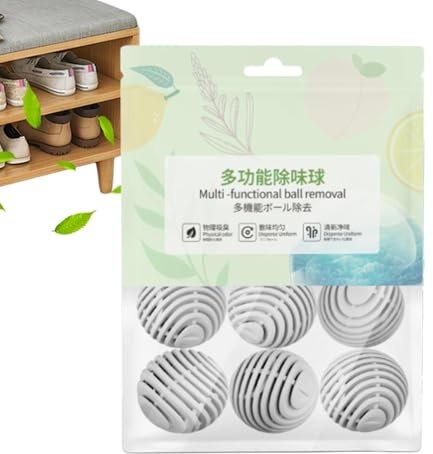 Schuh-Bälle, Schuh-Geruchsentferner – 6 Stück Schuh-Geruchsentferner | Umweltfreundlicher Fußgeruchs-Entferner für Schuhe, Esser