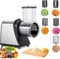 COOCHEER - Cortador eléctrico de verduras (250 W, calibre grande, mejorado, de acero inoxidable, con 5 cuchillas para varios vegetales