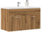 AJJHUUKI Muebles de exterior - Mueble para lavabo de baño, roble artesanal, 90 x 38,5 x 46 cm, muebles de madera de ingeniería