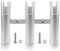 Liwogi Angelrutenhalter mit 3 Löchern angelrutenhalter Boot Edelstahl Fishing Rod Holder für Schiene, Rohrhalterung für Boot, Zubehör für Schienen