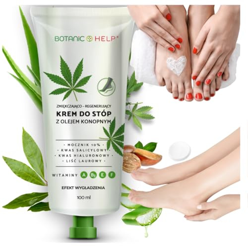 BotanicHELP - Fußcreme mit Harnstoff 10% Feuchtigkeitsspendende Fersencreme Shea Butter Harnstoff Aloe Vera-Extrakt Fersenöl Hanföl Hornhaut Feuchtigkeitsspendend Nährend 100ml