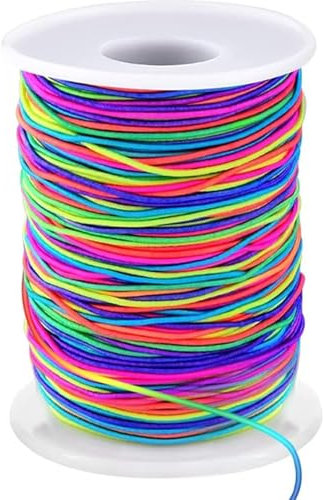 Stretchy Elastic String, 1mm X 100m Elastic Cord, Beading Cords Threads for Bracelet Necklaces Jewelry Making, Beading, Knotting, Binding, Wrapping and Crafts