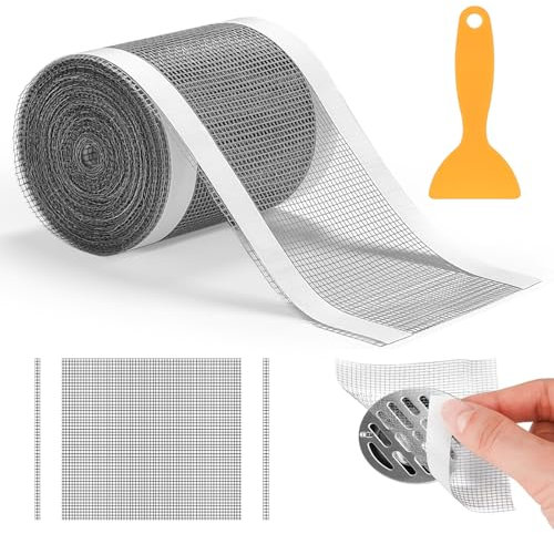 xiaoxiaozhijia 7cm*10m Haarsieb Dusche,Einweg Abfluss Haarfänger,Abflusssieb Duschrinne mit Kunststoffspachtel für Duschen Badewannen Küche (7cm x 10M)