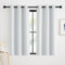 KGORGE Scheibengardinen Weiß Vorhang Kurz 90 cm Hoch Verdunklungsvorhänge mit Ösen 2 Stücke Bistrogardine Blickdichte Vorhänge Küche/Badezimmer Fenster Thermovorhang, 90 x 90 cm(HxB), Grauweiß