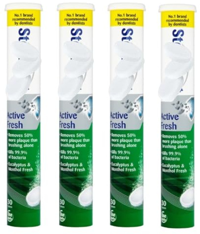 Effervescent Denture Cleaning Tablets – Deep Clean Pack for Fresh, Hygienic Dentures, 30 Tablets Each (Pack of 4)