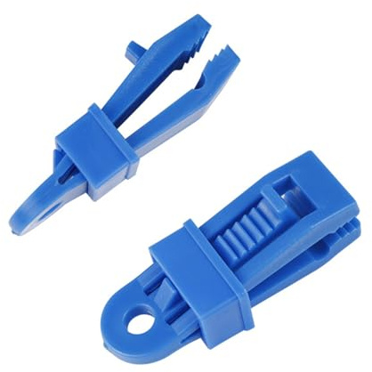 24 Stück Zelt-Clips, Kunststoff, Krokodilklemme, Zeltklemmen, Set, wasserdicht, wiederverwendbar, Markisenklemme, Zelt-Clips für Outdoor-Aktivitäten, Camping, Landwirtschaft, Garten (blau)