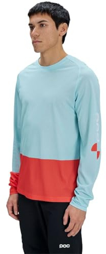 POC Motion Air L/S Jersey Men's – MTB Jersey for MTB and Trail Riding with Lightweight Recycled Polyester mesh, Quick-Drying Moisture Management, Durable snag-Resistant Construction