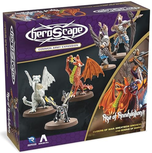 Renegade | Heroscape: Age Of Annihilation Archers & Scions Of Icaria | Army Expansion | 2-4 Players | 30-90 Minutes | Add 2 Common Squads for Strategic Ranged Pressure and Flying Draconic Attacks to Expand Your Master Set Battle Box