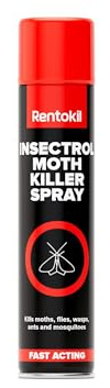 Rentokil Insectrol Moth Spray 300ml – Fast-Acting aerosol eliminates Moths & Larvae. Protects Clothes & Home. Easy to use for Effective pest Control.