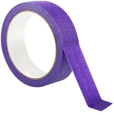 Vinylband für Präzises Abkleben, 25mm x 20m Malerkrepp Selbstklebendes Fineline Tape Abdeckband Klebeband Lackieren Auto Zierstreifenband Masking Tape für Lackierung Schule Büro Projekt Heimwerken