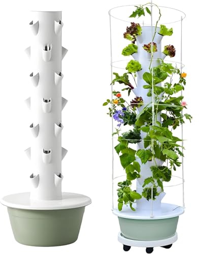 GLBMXDD Hydroponisches Gartensystem, intelligenter Indoor-Garten mit LED-Beleuchtung, Pflanzenturm mit automatischer Zeitschaltuhr für Hydrokultur, für Gartenliebhaber 7thfloor
