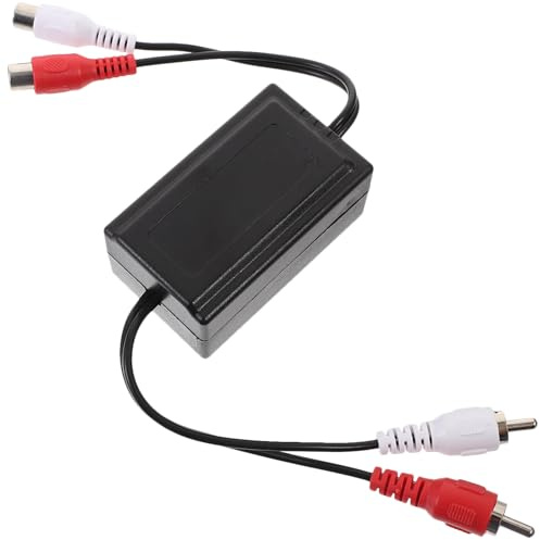 POPETPOP Car Audio Noise Filter 002 Ground Loop Hum Isolator for Car Stereo and Home Audio Systems Amplifier Noise Canceller Compatible Subwoofers
