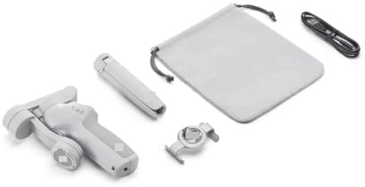 Per DJI per Osmo per Mobile 6 Gimbal per telefono a 3 assi con asta integrata, stabilizzatore portatile pieghevole per vlogging, grigio platino