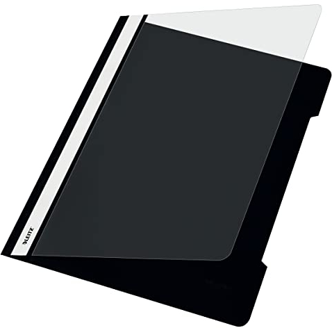 Leitz 41910095 Standard Hefter (A4, langes Beschriftungsfeld, PVC) schwarz