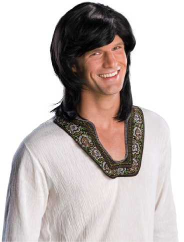 70's Guy Wig - Black - Adult ONE Size