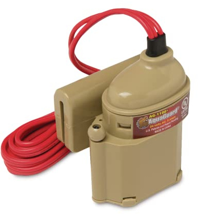 RectorSeal AquaGuard 96100 1100+ Magnetic Float Switch System for Metal Secondary Drain Pans with Protective Cover, Easy Drill Free Installation, UL 508 Approved, HVAC