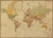 Landkarten Giant XXL Poster - Weltkarte Antik deutsche Version - Bildungsposter 1:30 Mio. - 140x100 cm - Vintage World Map German Version