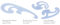 Burmester-Kurvenlineal, mit mm-Facette, blau-transparent