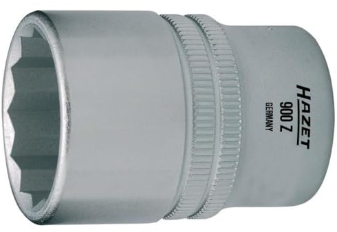 Hazet Steckschlüsseleinsatz Doppelsechskant 900Z-18 18mm I Antrieb 1/2 Zoll I Chrom-Vanadium-Stahl, robustes Design