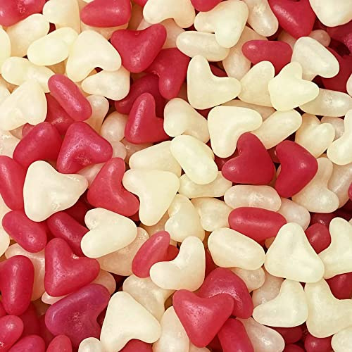 Pink and White Jelly Hearts (Strawberry and Vanilla) 1 Kilo Bag