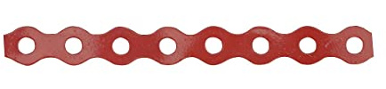Forgefix Contractor Fixing Banding | 17mm x 0.8 x 10M | Galvanised, Red Plastic Coated | Bag 1