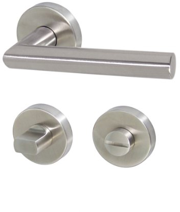Edelstahl Türbeschlag TA-1206 R WC Türdrücker Türgriffe Türklinke