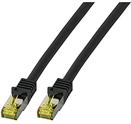 EFB-Elektronik - CAT. 7 Netzwerkkabel - 2 m LAN Kabel Ethernet Kabel Patchkabel - RJ45 Anschluss, S/FTP LSZH - schwarz