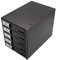 Syba 5-Bay Tray Less 3.5-Inch SATA/SAS Hard Drive Internal Enclosure with Independent Power Control Switch and LED Indicator - Black