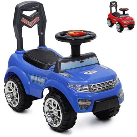 Moni Rutscher, Kinderauto Tiger Range mit Musik, Licht, Hupe, Staufach im Sitz (Blau)