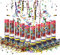 Com-four® 10x Shooter Party Popper-Set 20,5 cm, Konfetti-Kanone für Silvester, Partys, Geburtstage, Buntes Glänzendes Konfetti (10 Stück)