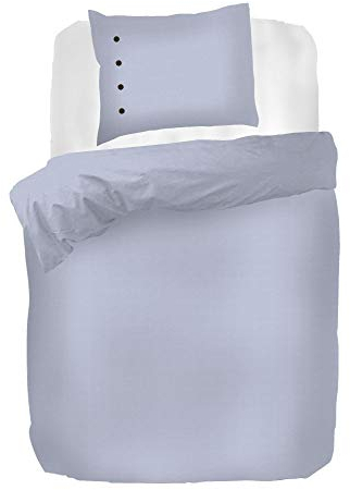 Kayori Shizu Bettwäsche Größe 155x220cm - 80x80cm Farbe Hellblau Satin Baumwolle Bio-Baumwollsatin