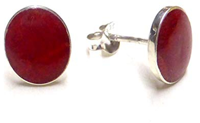 Ohrstecker Schaumkoralle rot, mit Sterlingsilber verarbeitet, Ohrschmuck, Geschenk Schmuck Damen